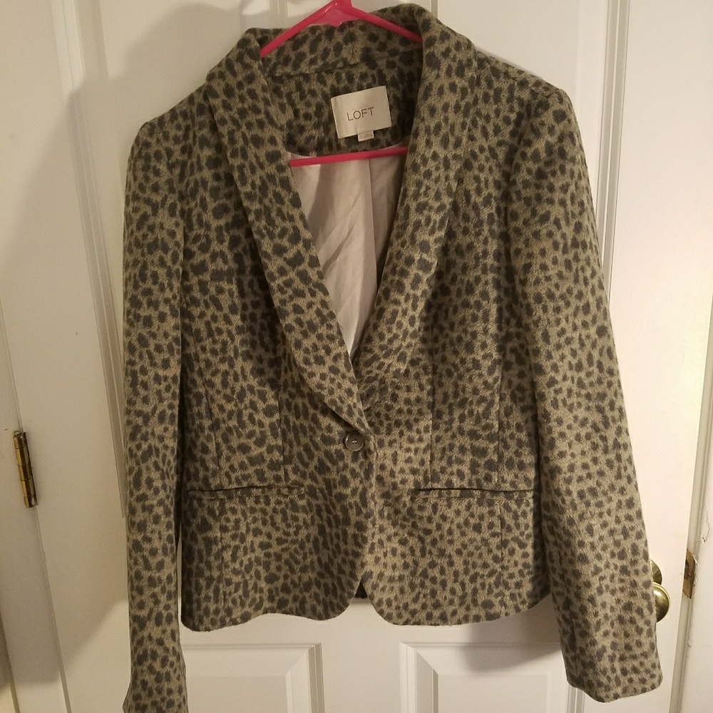 Leopard print Loft blazer